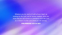 Colossians 3:23-24