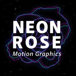 Neon Rose Motion Background 