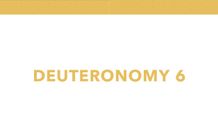 Deuteronomy 6