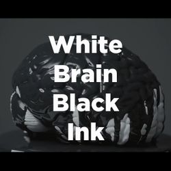 Stock Videography: White Brain Black Ink