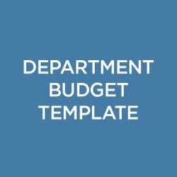 Department Budget Templates