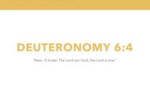 Deuteronomy 6:4