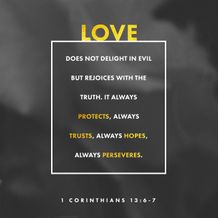 1 Corinthians 13:6
