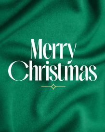 Social Vertical Merry Christmas - Green 